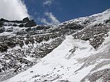 Ecuador Chimborazo 04-09 El Castillo From Thielman Glacier Beyond Whymper Refuge Here is a view of El Castillo on the normal climbing route from the Thielman Glacier beyond the Whymper Refuge.